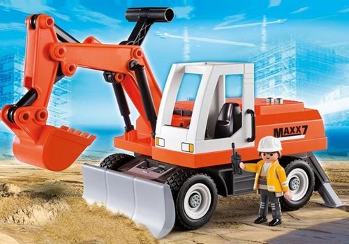 excavadora de juguete de playmobil