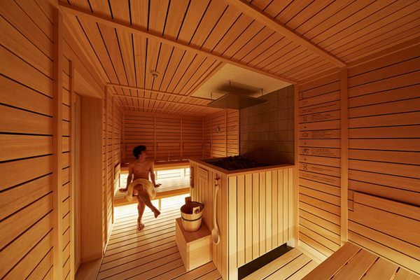 hotel capsula y sauna en Japon