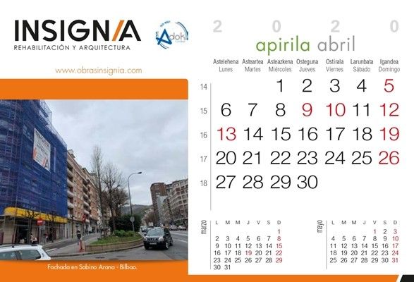 reforma de fachada en la calle Sabino Arana en Bilbao