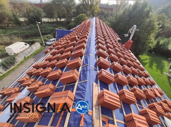 aislamiento térmico preparado para la renovacion de cubierta en Vizcaya