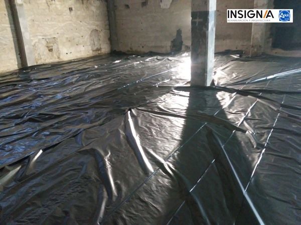 preparación previa a la ejecución de la nueva solera de pabellón
