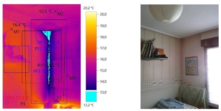 analisis termografico interior vivienda rehabilitacion fachada Santurce
