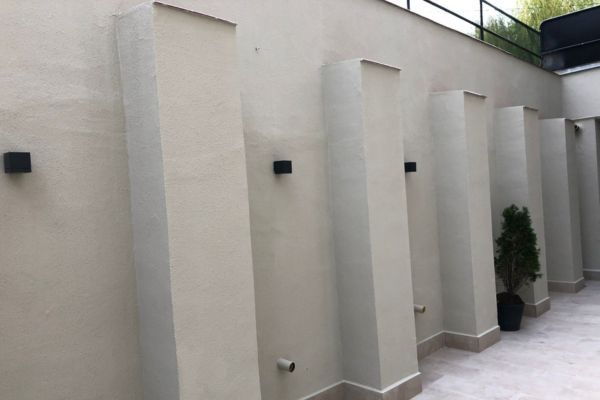 muro de contención terminado