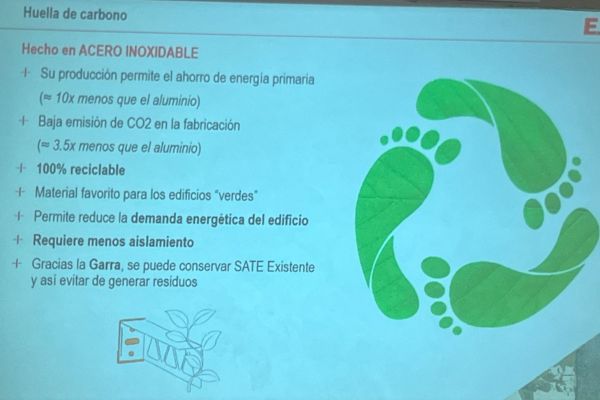 Baja huella de Carbono en su fabricación. CROSSFIX requiere menos energía en el proceso de fabricación que la mayoría de los otros sistemas actuales en el mercado.