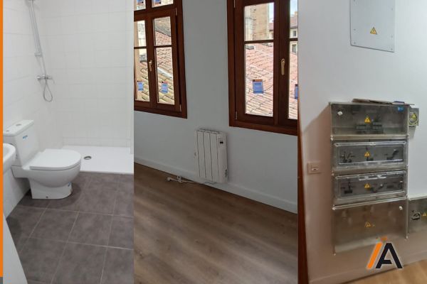 Nuevas instalaciones de electricidad, fontanería, ventilación, calefacción y telecomunicaciones indipendientes  para cada vivienda segregada.