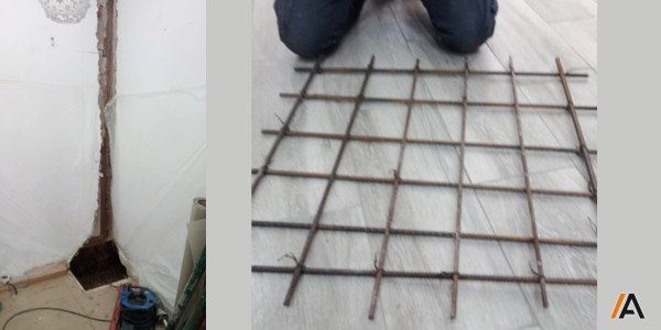 preparando el hierro de la nueva zapata