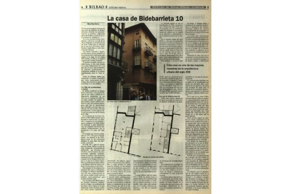 La casa de Bidebarrieta 10, publicación del periodico municipal de Bilbao (2003).