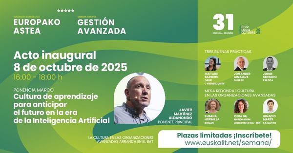 acto inaugural semana de la gestión avanzada Euskalit