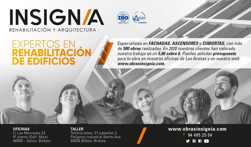 Expertos en rehabilitacion de viviendas, fachadas, ascensores en Bilbao, Bizkaia.