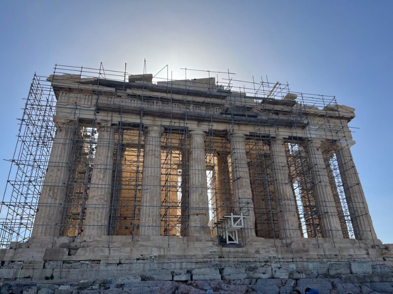 partenon de atenas en obras